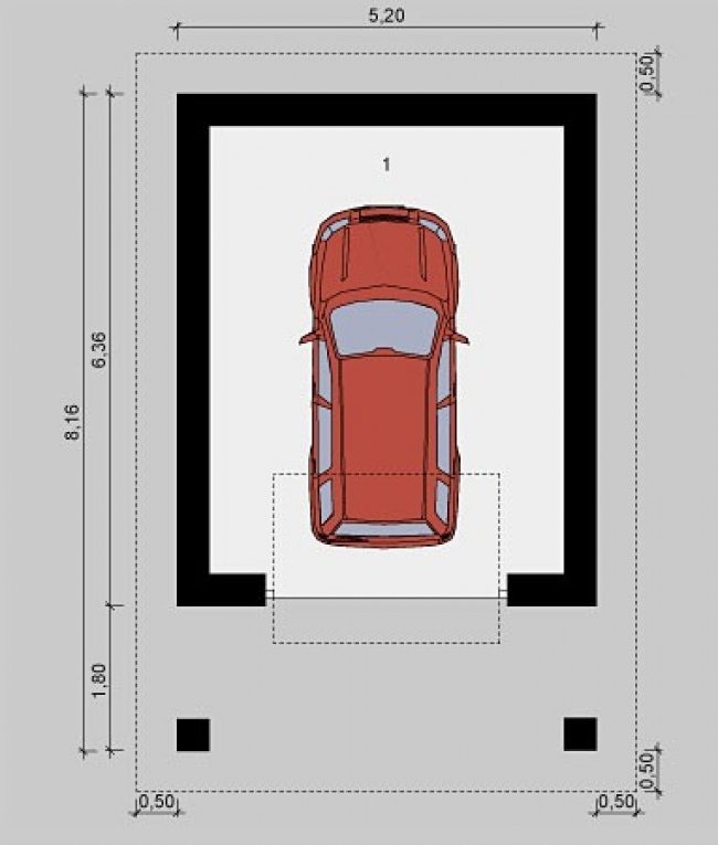 Проект гаража-70