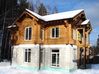 Строительство комбинированного дома из газобетона и дерева в Москве под ключ