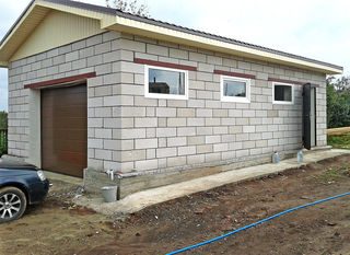 Строительство гаража из газобетона в Москве под ключ