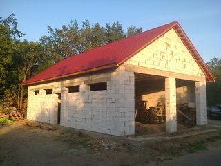 Строительство гаража из газобетона в Москве под ключ