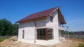 Строительство дома из газобетона для постоянного проживания в Москве под ключ Строительство дома из газобетона для постоянного проживания в Москве под ключ