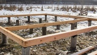 Строительство столбчатого фундамента для дома из газобетона в Москве под ключ