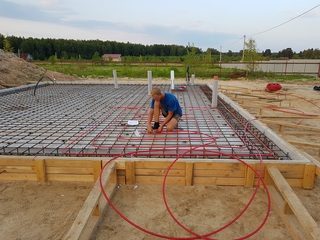 Строительство фундамента УШП - утепленная шведская плита для дома из газобетона в Москве под ключ Строительство фундамента УШП - утепленная шведская плита для дома из газобетона в Москве под ключ