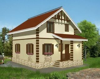Проекты домов из пеноблоков 7х8 в Москве