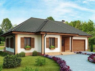 Проекты одноэтажных домов из пеноблоков в Москве