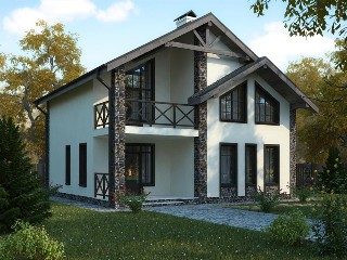 Проекты двухэтажных домов из пеноблоков в Москве