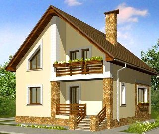 Проекты домов из пеноблоков 6х8 в Москве